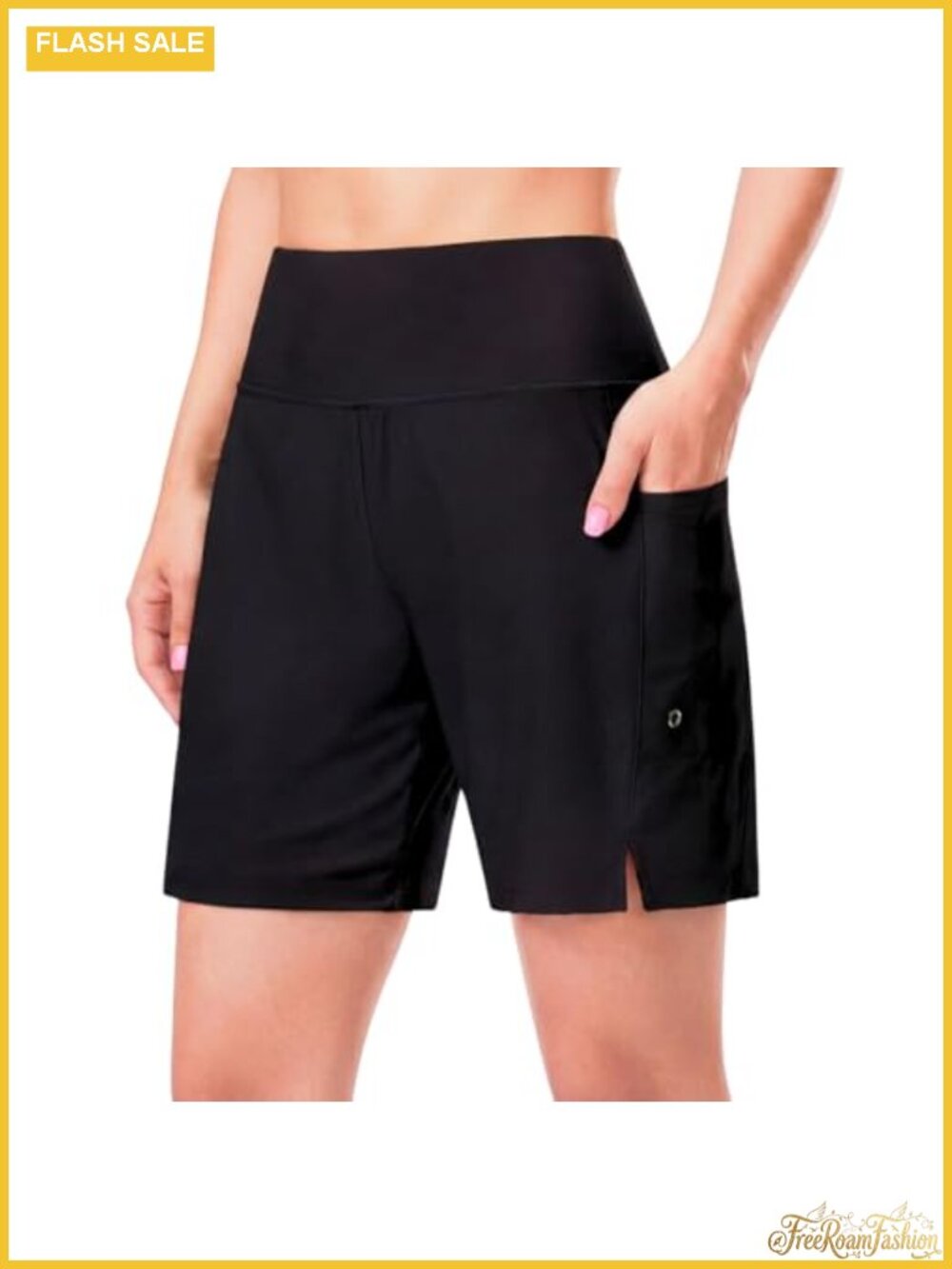 High Waisted Swim Shorts with Liner SPF 50+ Quick Dry Board Shorts